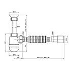 Сифон для раковини Agua TB07 1 1/4" х 40/50 мм з нарізним випуском, фото 2