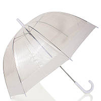 Жіноча парасолька-тростина механічна 93 см Happy Rain Прозора (2000002071754)