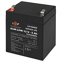 Акумуляторна батарея LogicPower 12V 5AH (LPM 12 - 5.0 AH) AGM Dshop