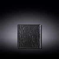 Тарелка квадратная Wilmax Slatestone.Black 17х17 см