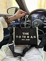 Женская сумочка шопер марк джейкобс чёрная Marc Jacobs Tote Bag стильная молодёжная сумка