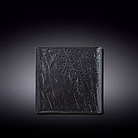 Тарелка квадратная Wilmax Slatestone.Black 27х27 см