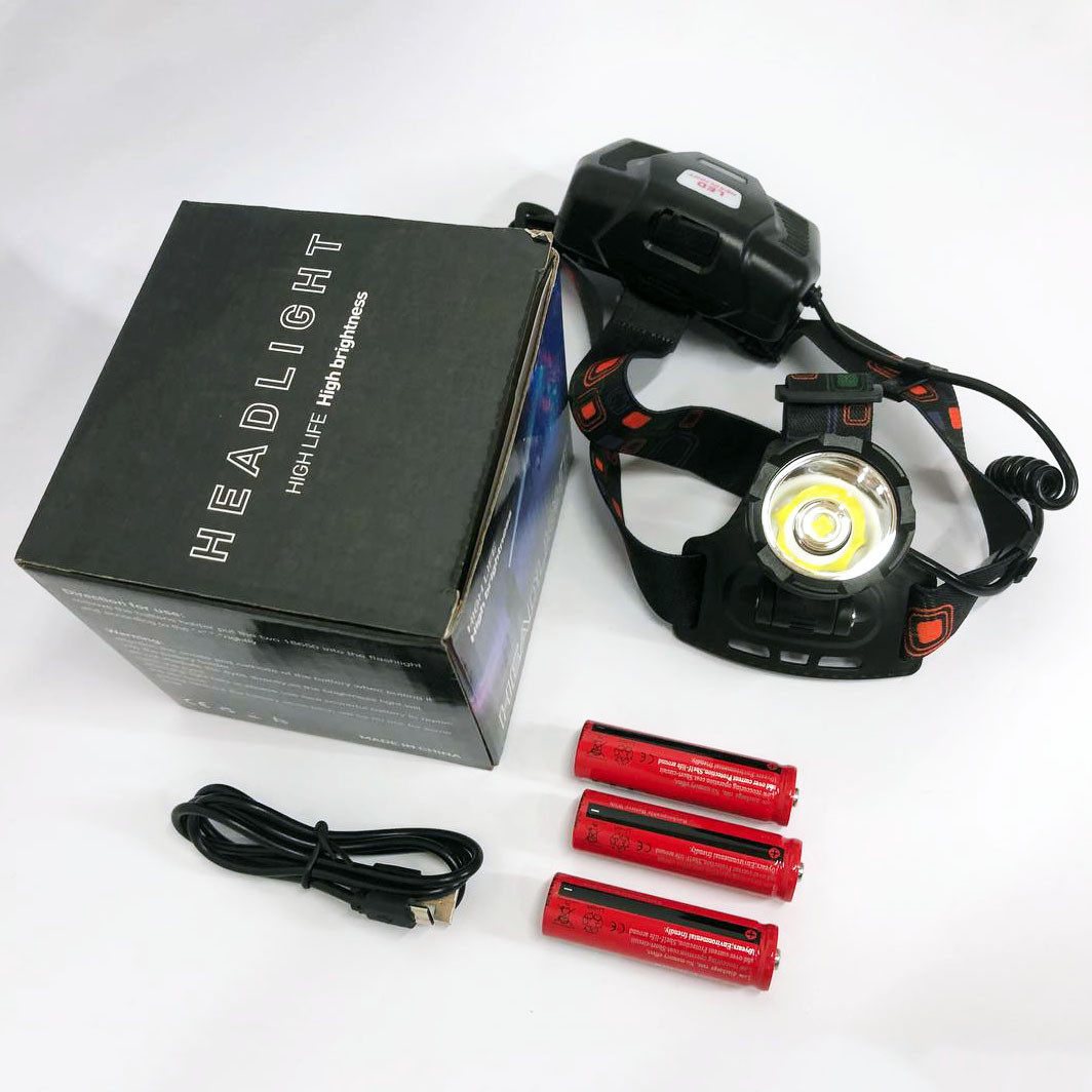 Головний ліхтар акумуляторний світлодіодний потужний X-Balong, Потужний налобний ліхтар для риболовлі GL-85, фото 1