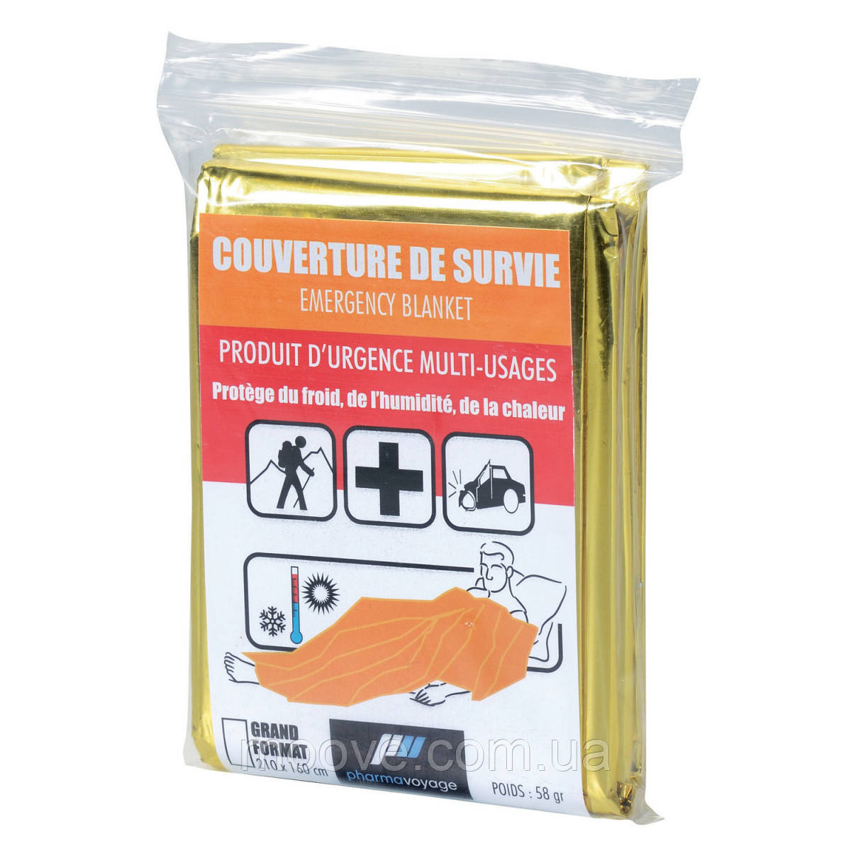 Pharmavoyage Ковдра рятувальна Pharmavoyage Survival Blanket 210 x 160 см, фото 1