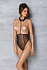 Еротичне боді Passion TRISHA BODY, S/M, black, з відкритими чашками, фото 6