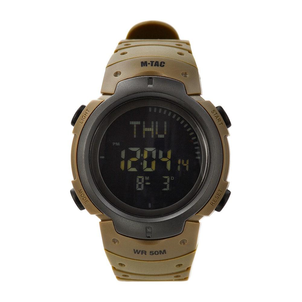 M-Tac годинник тактичний з компасом Coyote, армійський наручний годинник койот, чоловічий функціональний годинник