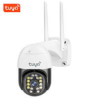 Беспроводная PTZ поворотная IP камера WiFi Tuya C18A 2K 3 Мп (7985) hm