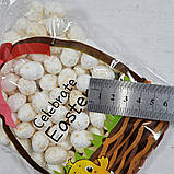 Пасхальний декор - яйця білі із золотом 2см, 1уп близько 100шт, фото 2
