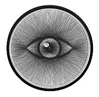Картина нитками ArtLover Глаз с рамкой string art 50 см