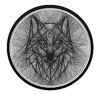 Картина нитками ArtLover Волк с рамкой string art 50 см