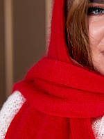 Женский теплый качественный теплый красный шарф