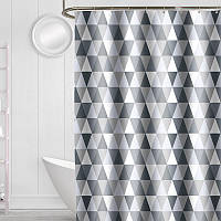Тканевая шторка для ванной и душа Triangles 180x200 см