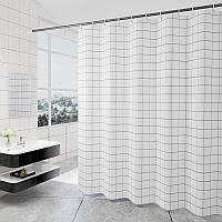 Тканевая шторка для ванной и душа Decor Сell белая 180x200 см
