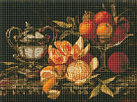 Алмазная мозаика на подрамнике Натюрморт с апельсинами ©Jean Capeinick AMO7411 Идейка 30х40см