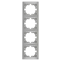 MIRA серый металлик Рамка вертикальная 4-я б/в Лезард