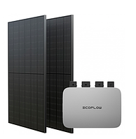 Комплект EcoFlow PowerStream микроинвертор 800W + 2 x 400W солнечные панели