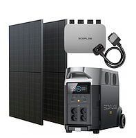 EcoFlow PowerStream - мікроінвертор 600W + зарядна станція Delta Pro + 2 x 400W стаціонарні сонячні панелі