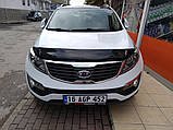 Дефлектор капота (EuroCap) для Kia Sportage 2010-2015 рр, фото 5