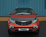 Дефлектор капота (EuroCap) для Kia Sportage 2010-2015 рр, фото 6