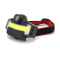 Налобний ліхтарик Bailong BL-W685-LTS+COB+RGB, 5 режимів, водостійкий, ударостійкий, вбудований акум, USB