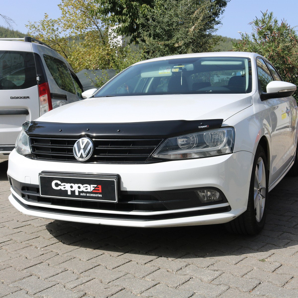 Дефлектор капота (EuroCap) для Volkswagen Jetta 2011-2018 рр, фото 1