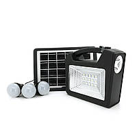 Переносний ліхтар CL25+ Solar, 1+1 режим, 1+15Led, вбудований акум-Powerbank 10000 mAh, 3 лампочки 3 W, USB