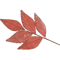 Декор Гілка Оксамитове листя 52 см рожеве золото БОНА ДИ