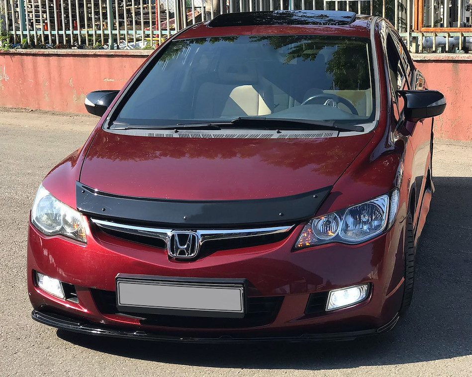 Дефлектор капоту (EuroCap) для Honda Civic Sedan VIII 2006-2011рр, фото 1