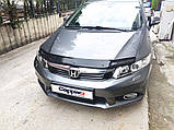 Дефлектор капоту (EuroCap) для Honda Civic Sedan IX 2011-2016 рр, фото 9