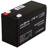 Аккумулятор свинцово-кислотный LogicPower AGM LPM 12 - 7.5 AH TS, код: 6858747