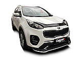 Дефлектор капоту (EuroCap) для Kia Sportage 2015-2021 рр, фото 6