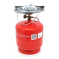 Газовий балон ПРОПАН 3 кг (7,2 л), тиск 18BAR + пальник 20448, Red, Q4