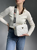 Guess Puff Shoulder Bag White/Gold KI17116