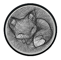 Картина нитками ArtLover Лис с рамкой string art 50 см