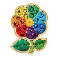Настільна розвивальна гра "Цвітик-семіквіт-2" сортер із картками 1х22х33 см Ubumblebees Різнобарвний