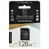 Карта памяти MicroSDHC 128GB UHS-3 Class 10 T&G С адаптером hm