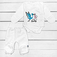 Комплект в роддом с начесом Dexters hello baby 62 см молочный (13132322386) BS, код: 8329217