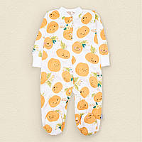 Чоловічок Dexters дитячий з яскравим принтом happy pumpkins 80 см білий жовтогарячий (131719369080) HR, код: 8335886