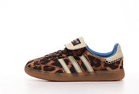 Жіночі Кросівки Adidas Samba x Wales Bonner Leopard Brown / Адідас Самба Уельс Боннер Леопард Коричневі