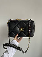 Chanel 19 Large Handbag Black/Gold KI99186