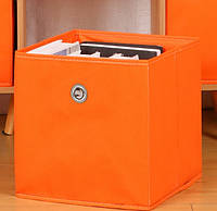 Короб для хранения вещей складной 26,5*26,5*28 см. Оранжевый Кладовка