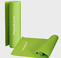 Килимок для йоги та фітнесу Power System PS-4014 PVC Fitness-Yoga Mat Green (173x61x0.6) Хороший выбор товаров