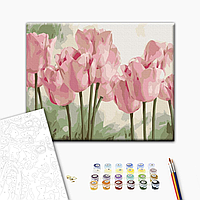 Картина по номерам Brushme Нежные тюльпани BS53322 40х50см набор для росписи по цифрам