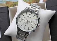 Мужские наручные часы Hugo Boss silver Отличное качество