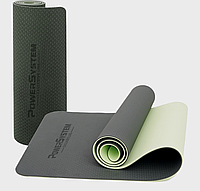 Килимок для йоги та фітнесу Power System PS-4060 TPE Yoga Mat Premium Green (183х61х0.6) Хороший выбор товаров