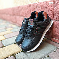 New Balance 574 чорні з коричневим 42 кроссовки и кеды высокое качество Размер 42