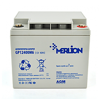 Аккумуляторная батарея Merlion AGM GP12400M6 12V 40Ah IB, код: 7396534
