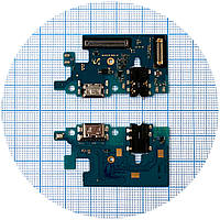 Шлейф Samsung Galaxy M31s M317F с разъемами зарядки и наушников, микрофоном - нижняя плата оригинал Китай