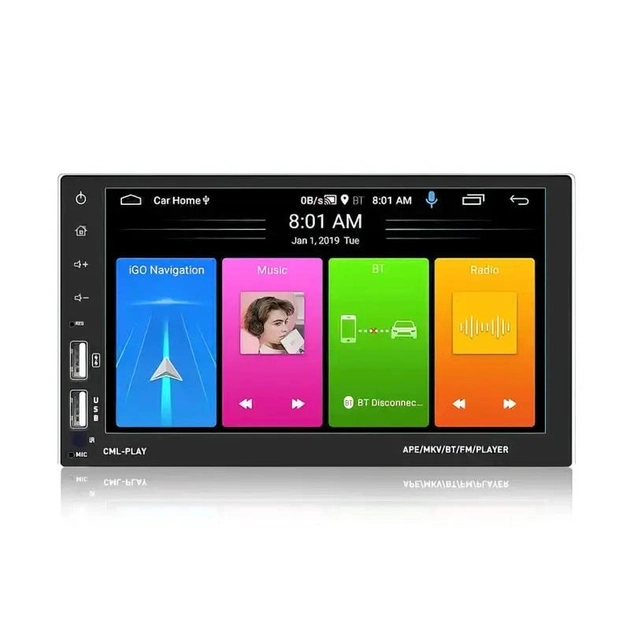 Автомобільна магнітола Автомагнітола універсальна 2Din 7023А 2/32 Gb Android 14 GPS WiFi Bluetooth + камера, фото 1