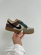 Жіночі Кросівки Nike SB Dunk Low Safari Brown Beige / Найк СБ Данк Сафарі Низькі Коричневі з Бежевим, фото 4